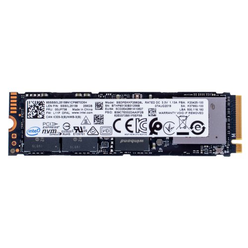 SSD M.2 disc Intel PCIe 256 GB 2280 NVMe