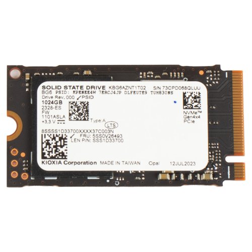 KIOXIA 1 TB M2 PCIe 4.0 NVMe 1.4 Hard Drive