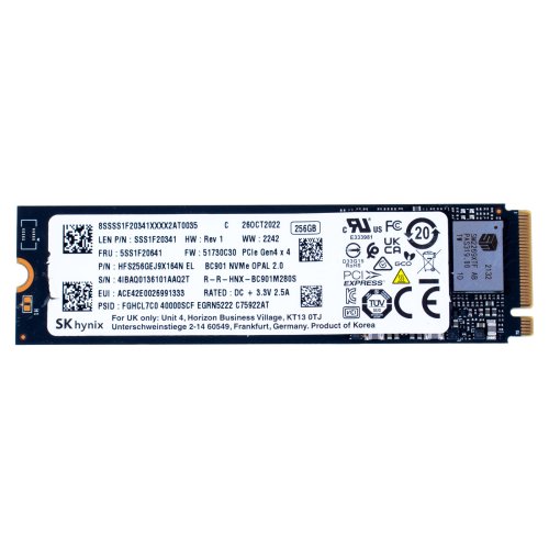 SK Hynix PCIe Gen 4x4 NVMe M.2 256 GB SSD Hard Drive
