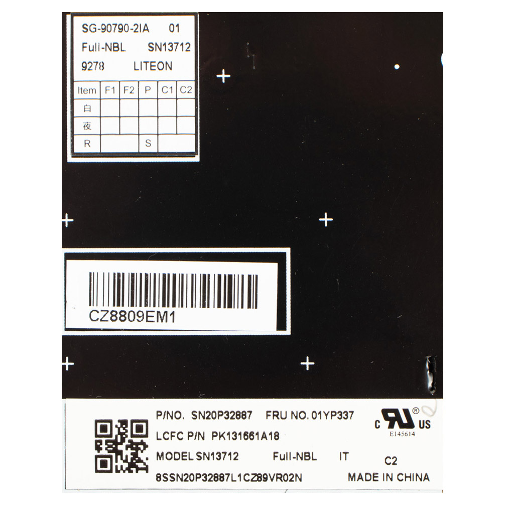 Keyboard Lenovo E480 E490 T480s L480 L380 T490 L390