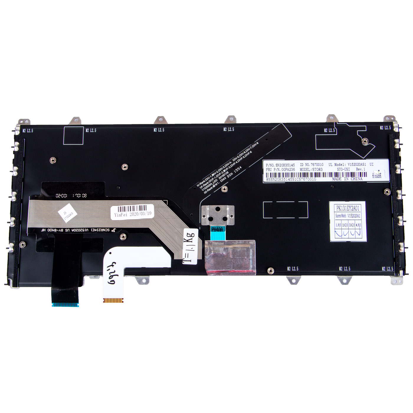 Backlit US QWERTY keyboard Lenovo ThinkPad Yoga 260 370 X380 01AV675