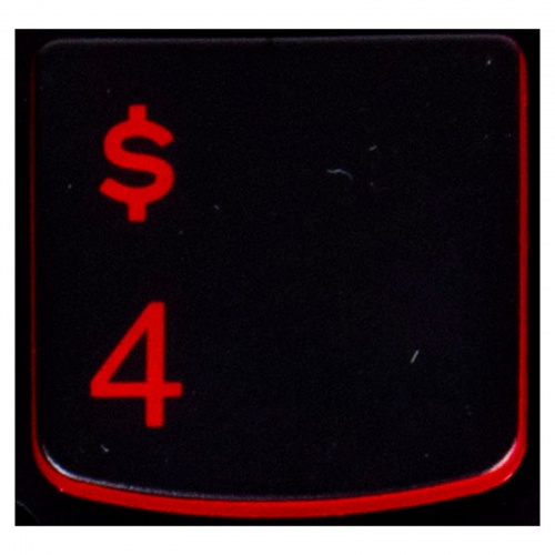 4 key Lenovo Y530 Y540 Y7000 red backlit