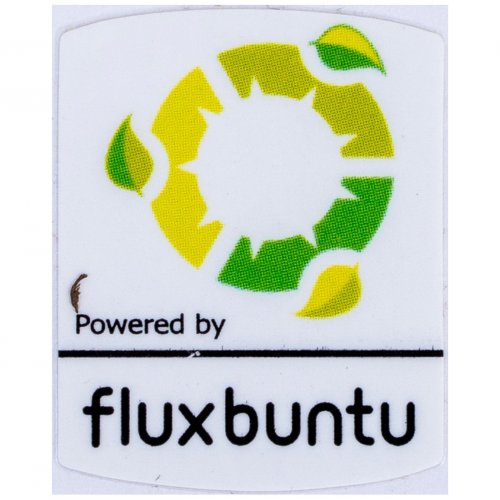 Powered by Fluxbuntu sticker 19 x 24 mm
