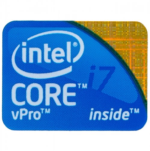 Intel Core i7 vPro sticker 16 x 21 mm