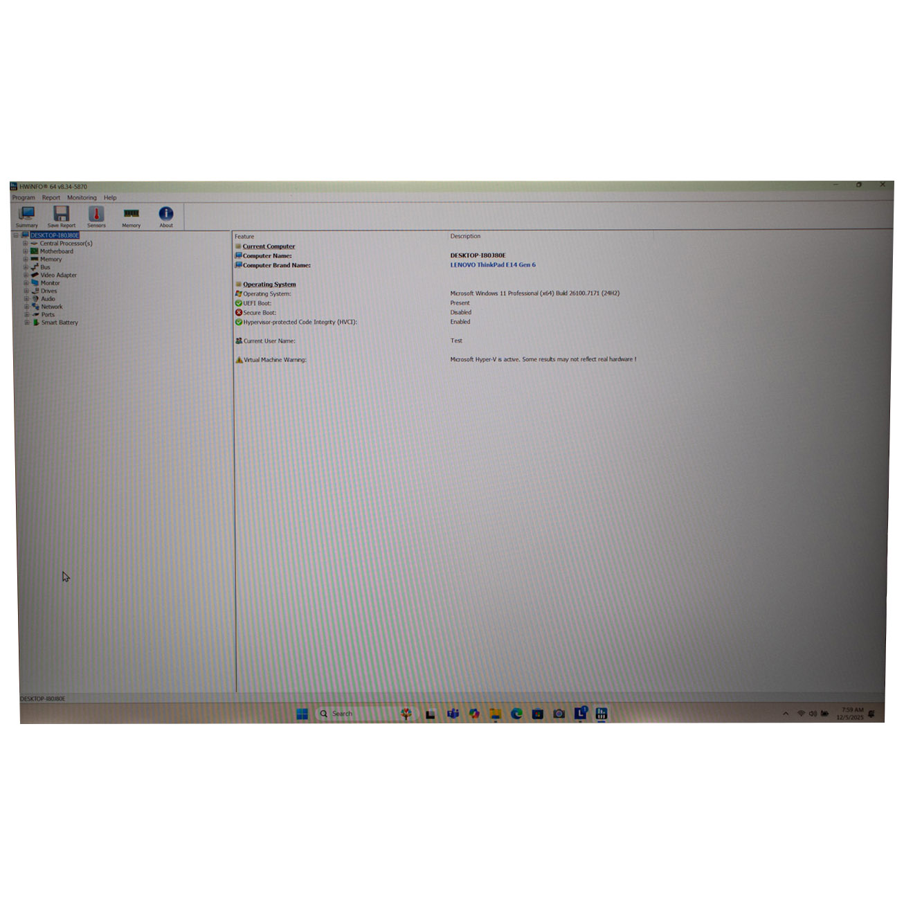 Lenovo E14 6th generation processor motherboard