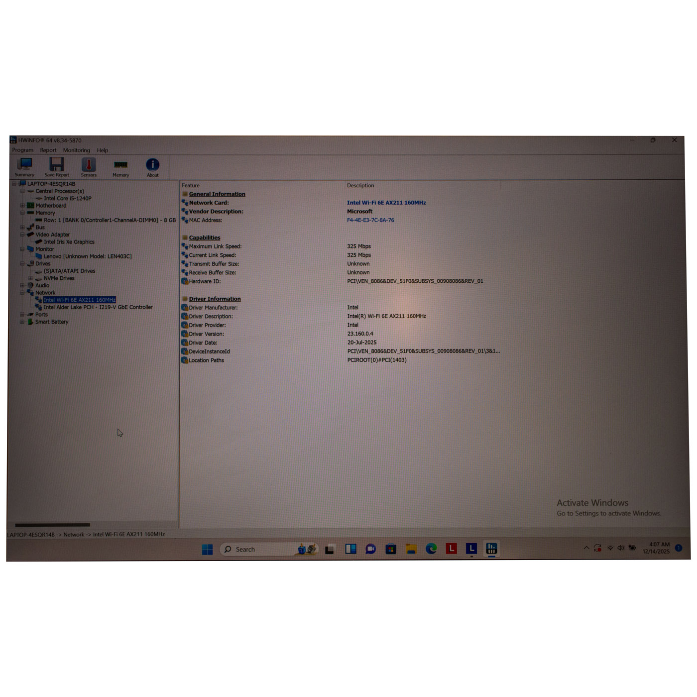 Lenovo Thinkpad P14s 3rd generation motherboard processor
