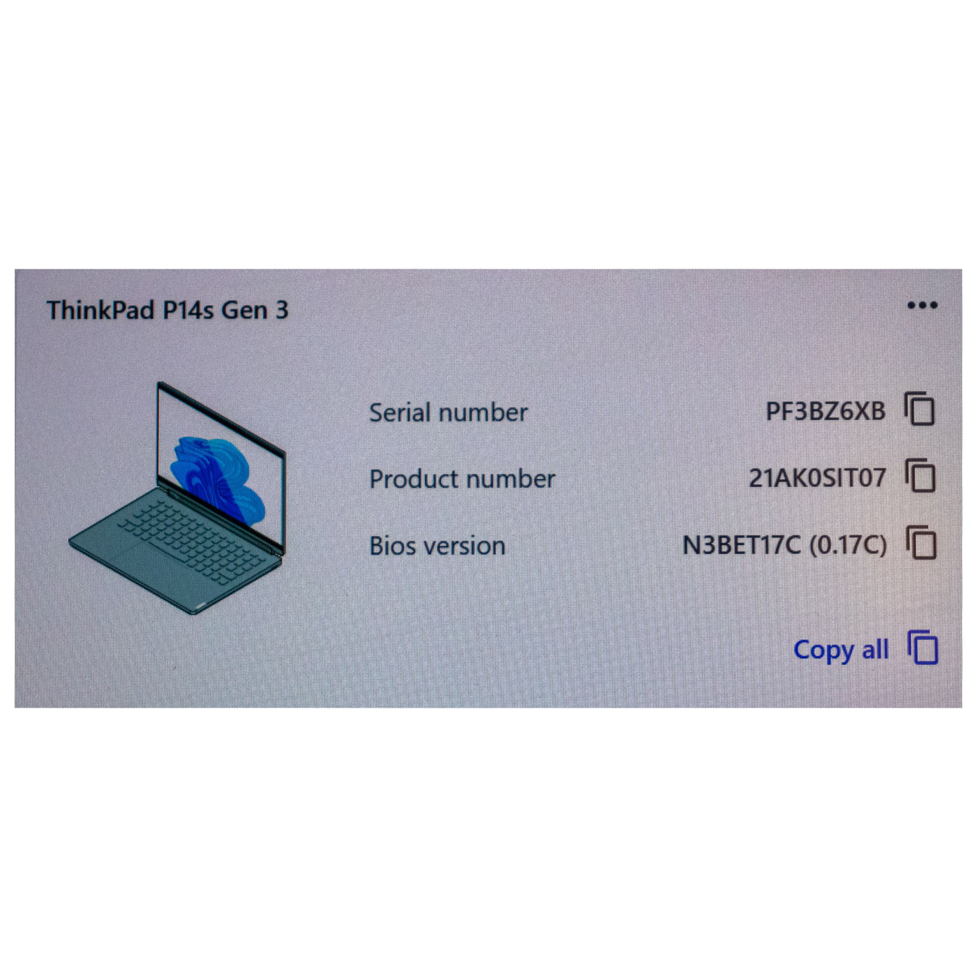 Lenovo Thinkpad P14s 3rd generation motherboard processor