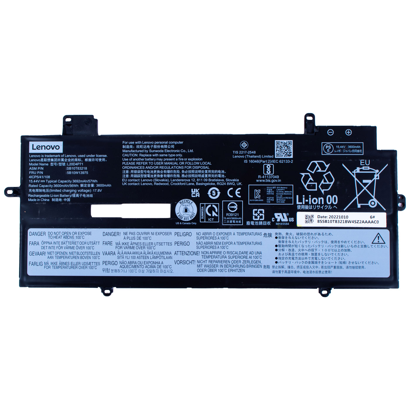 Original battery Lenovo X1 Carbon 10 11 X1 Yoga 7 8
