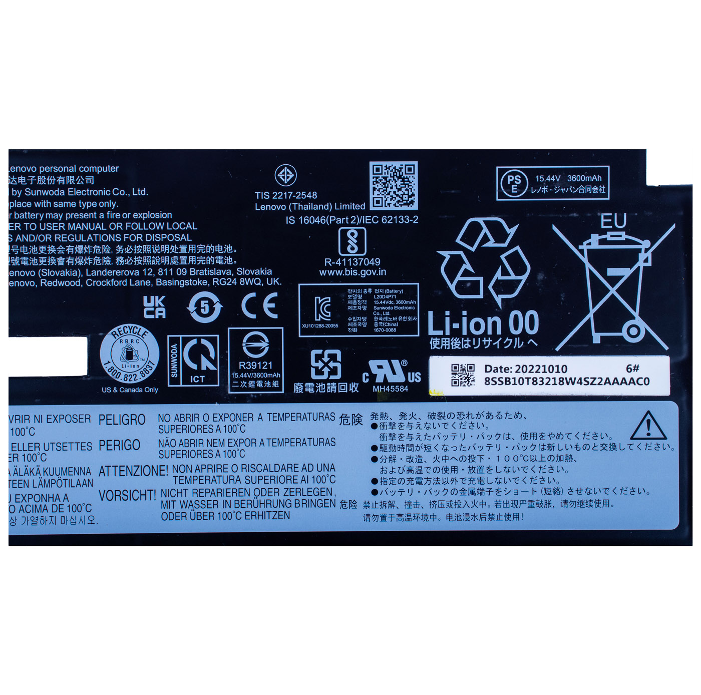 Original battery Lenovo X1 Carbon 10 11 X1 Yoga 7 8