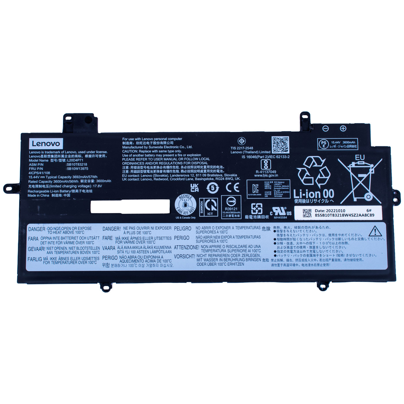 Original battery Lenovo X1 Carbon 10 11 X1 Yoga 7 8