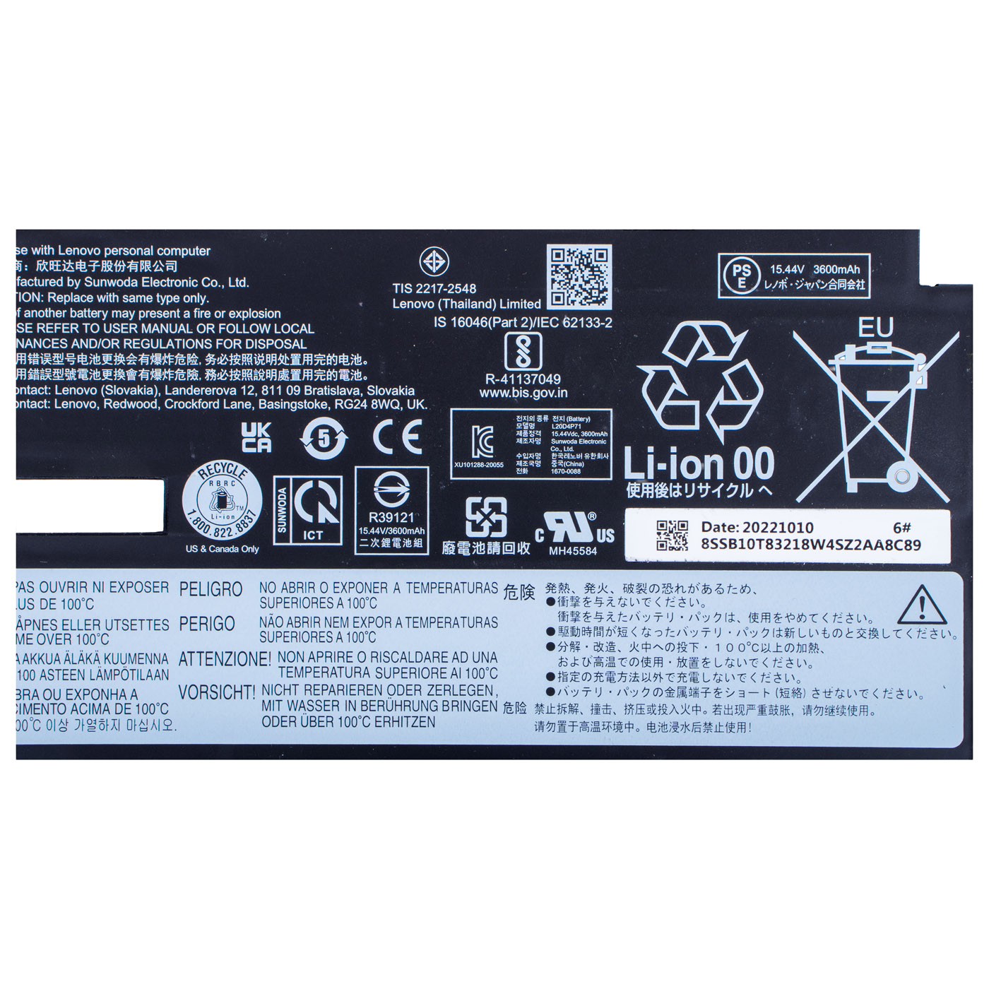 Original battery Lenovo X1 Carbon 10 11 X1 Yoga 7 8