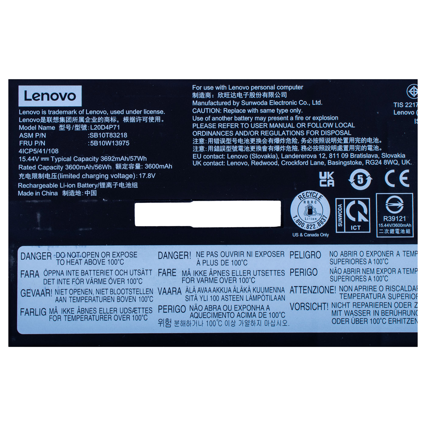 Original battery Lenovo X1 Carbon 10 11 X1 Yoga 7 8
