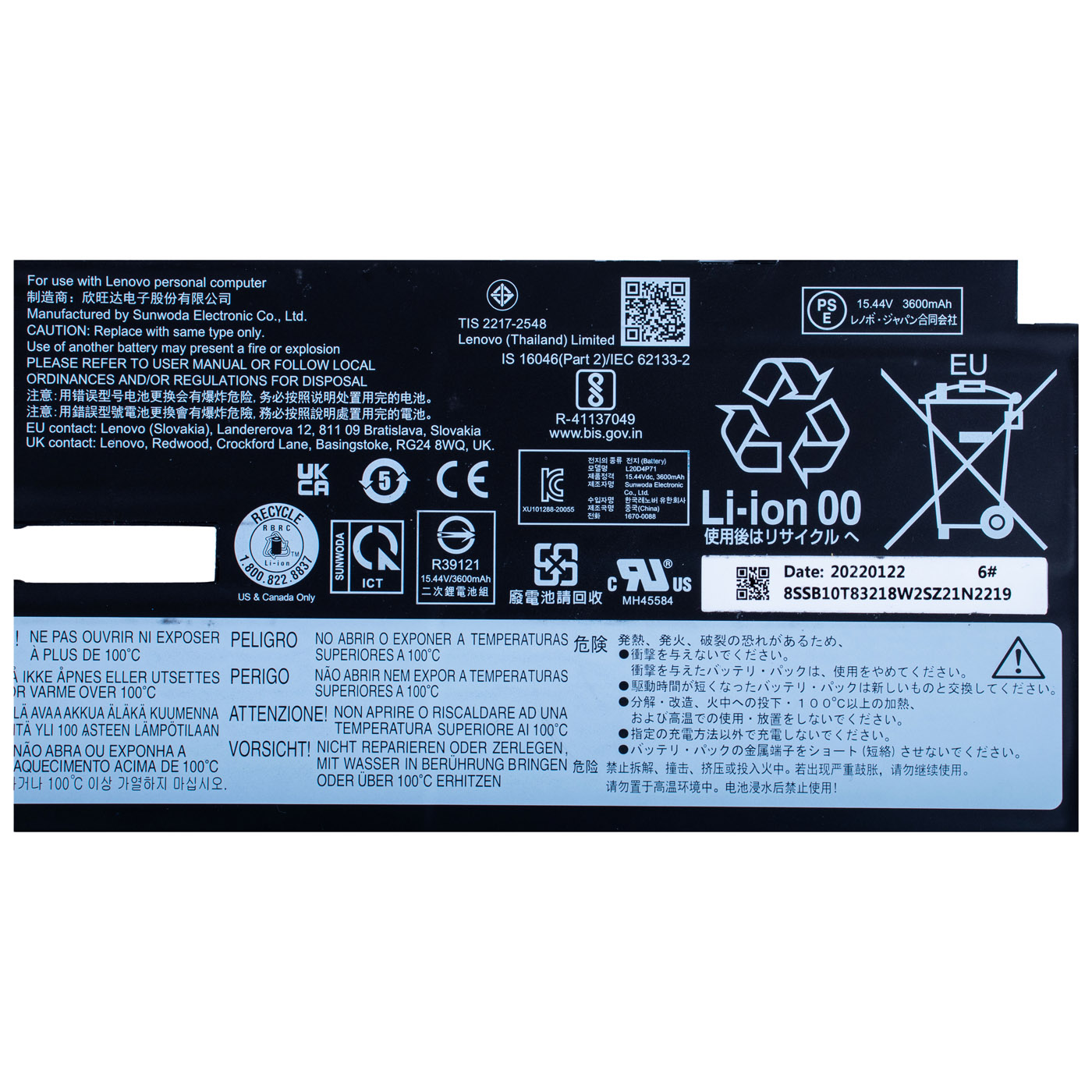 Original battery Lenovo X1 Carbon 9 10 11 X1 Yoga 6 7 8