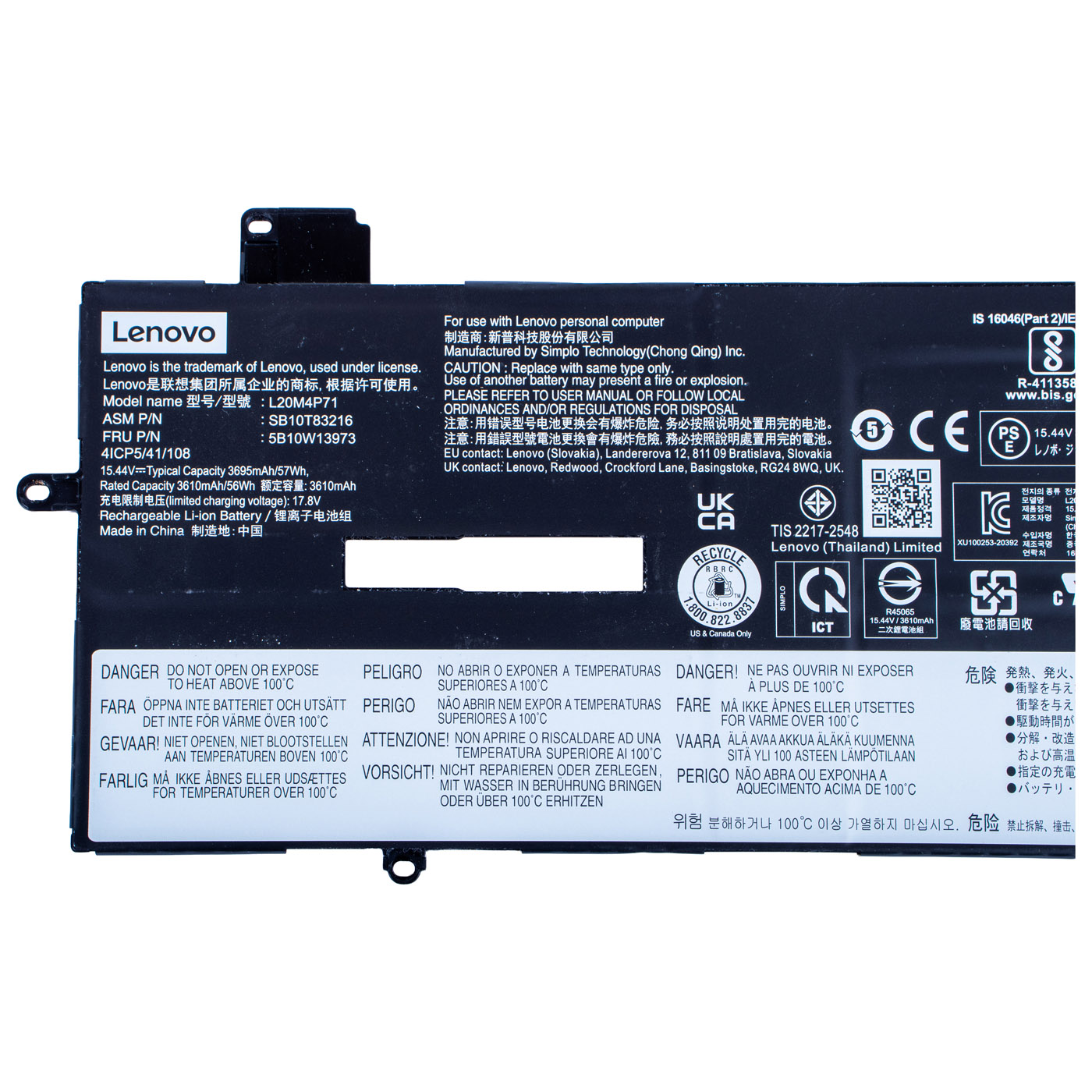 Genuine Battery Lenovo ThinkPad X1 Carbon 10/11, X1 Yoga 7/8