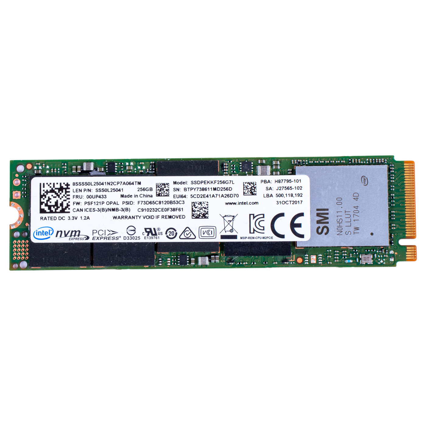 Intel 256 GB PCIe SSD M2 2280 Hard Drive | 00UP433