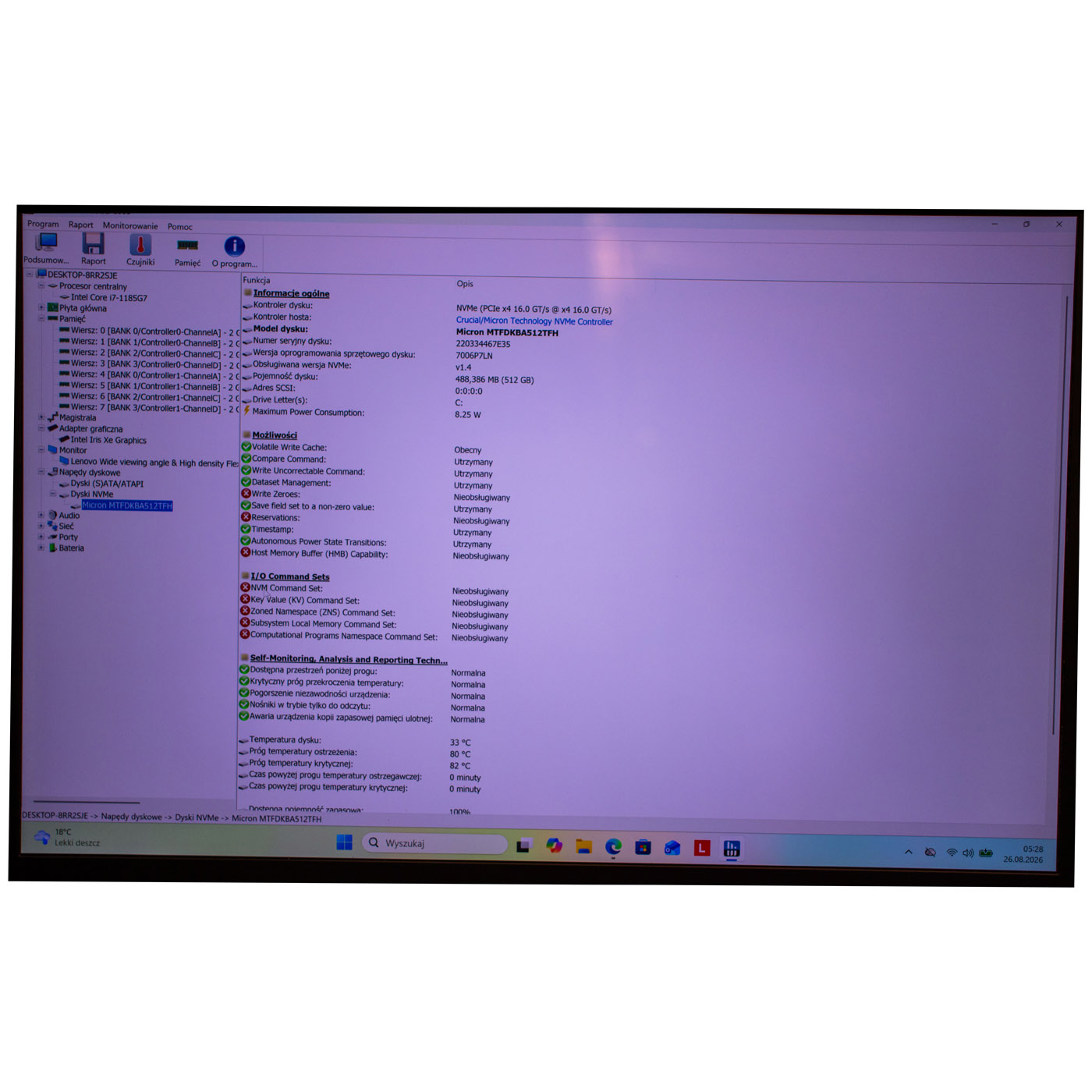 M.2 512 GB Micron 2280 PCIe 4x4 NVMe 1.4 Hard Drive
