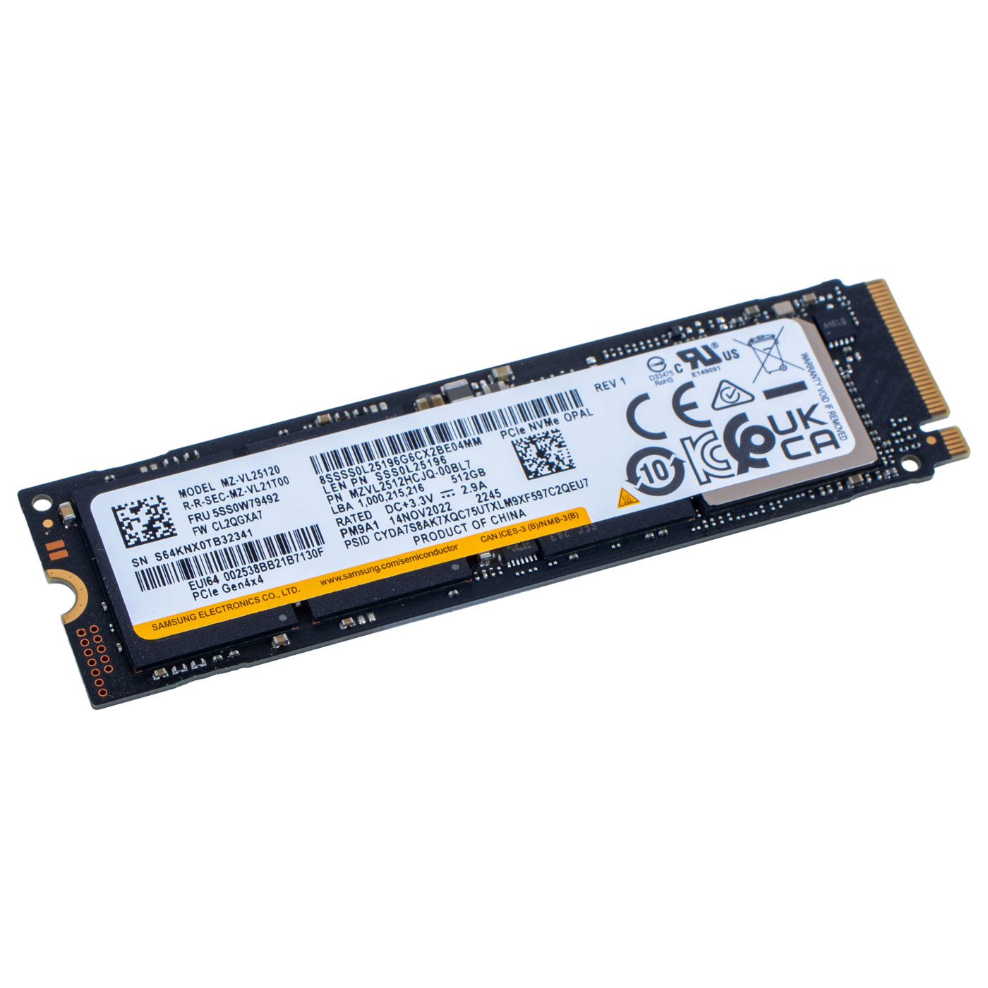 M.2 512 GB Samsung 2280 PCIe 4x4 NVMe 1.4 Hard Drive