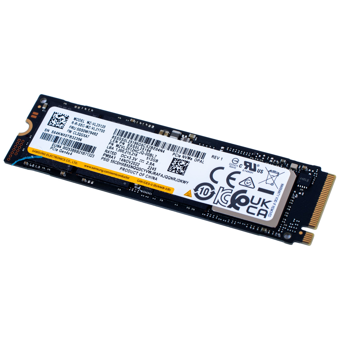 M.2 512 GB Samsung 2280 PCIe 4x4 NVMe 1.4 Hard Drive