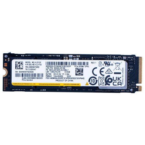 M.2 512 GB Samsung 2280 PCIe 4x4 NVMe 1.4 Hard Drive