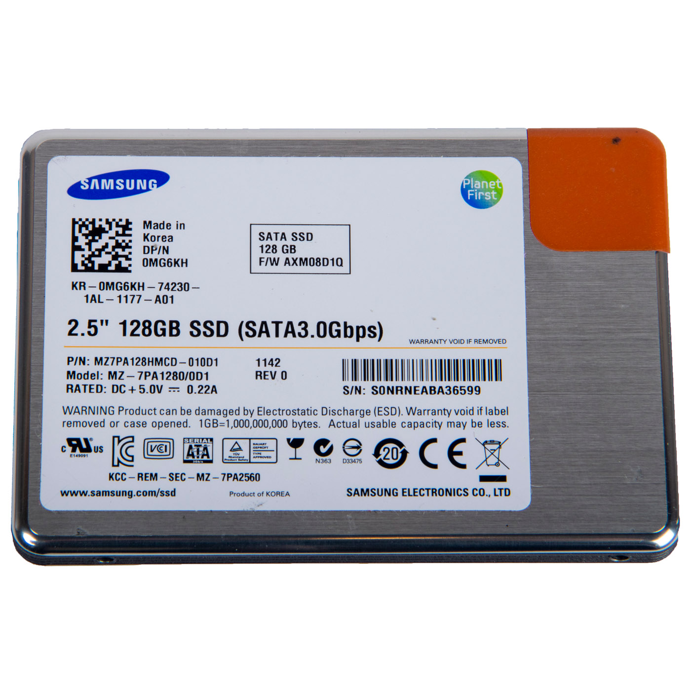 SSD disc 2.5" 6 Gbps MLC SAMSUNG SATA III 128 GB