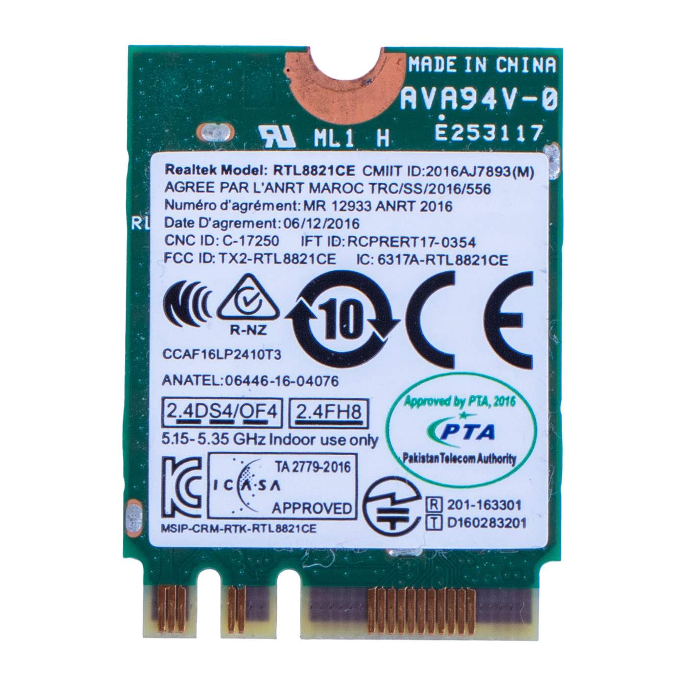 WiFi 5 BT 4.2 RTL8821CE Lenovo IdeaPad L340 S145 V145 01AX710