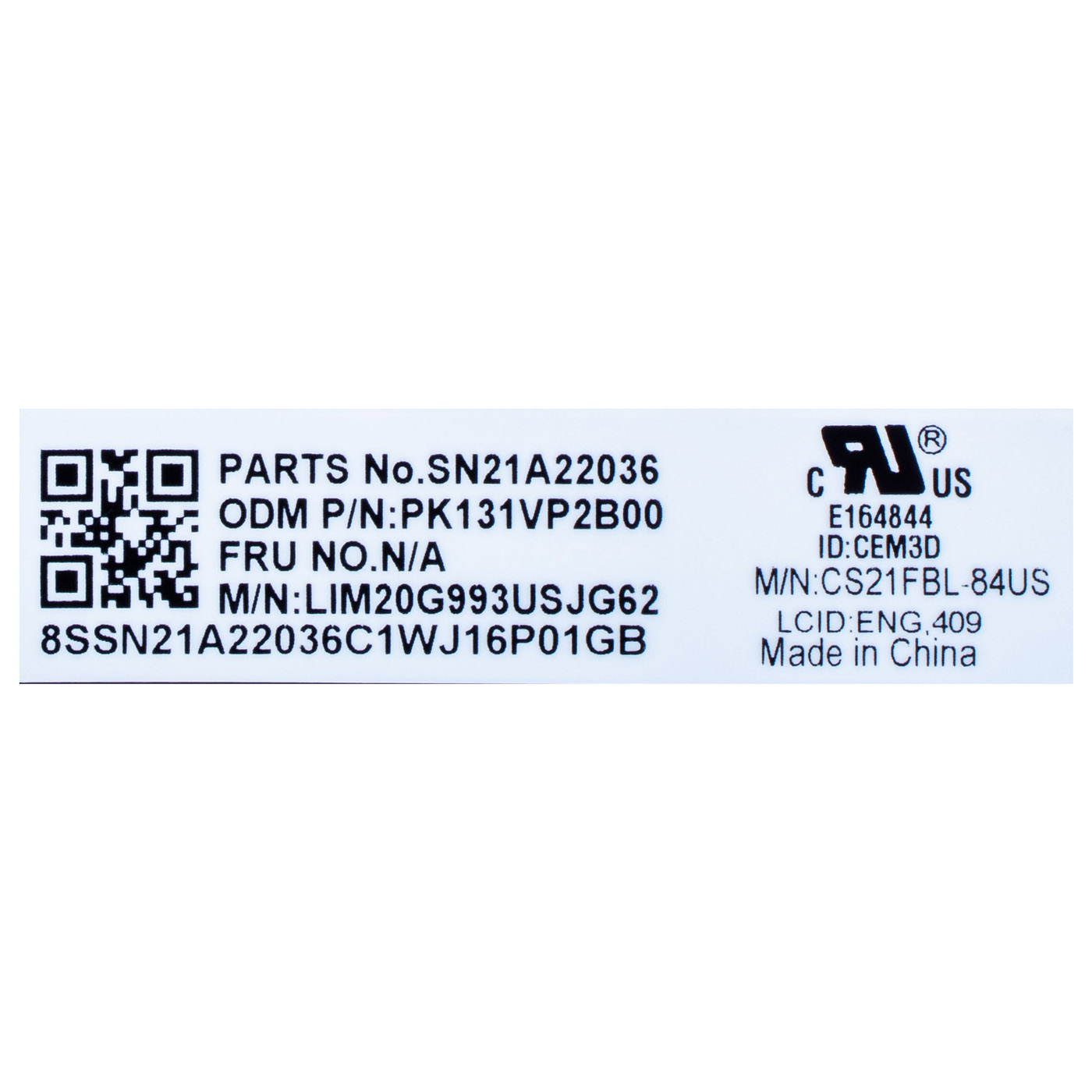 Lenovo ThinkPad E14 6th QWERTY US Keyboard | SN21A22036