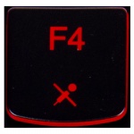 F4 KEY Lenovo Y530 Y540 Y7000 red backlit