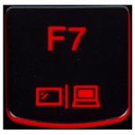 F7 KEY Lenovo Y530 Y540 Y7000 red backlit