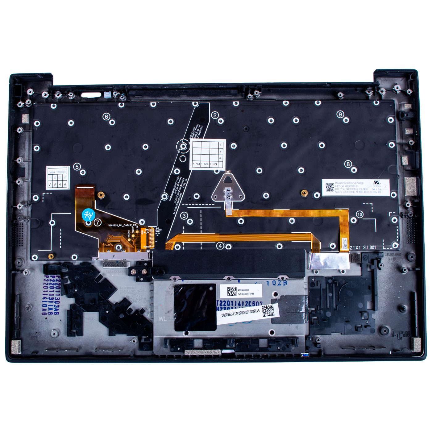 Palmrest keyboard Lenovo ThinkPad X1 Carbon 9 2021 WLAN