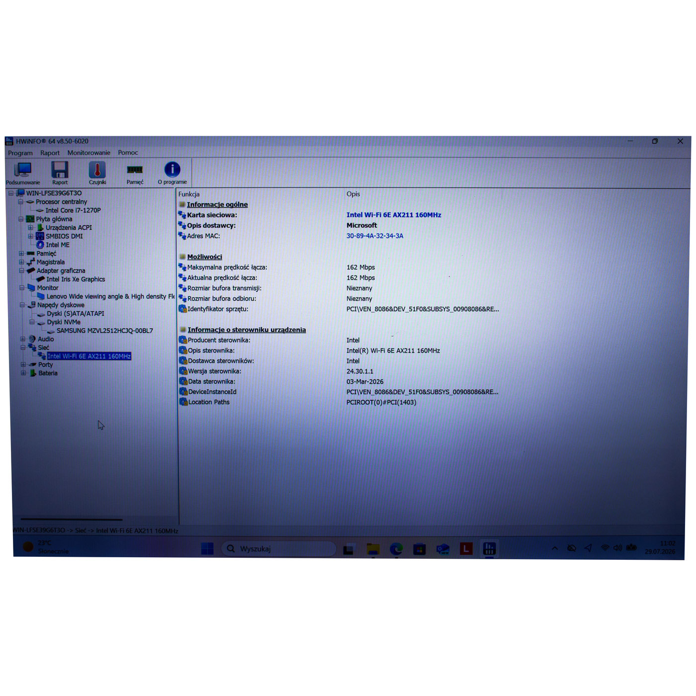 Lenovo X1 Carbon 10 i7 1270P motherboard processor