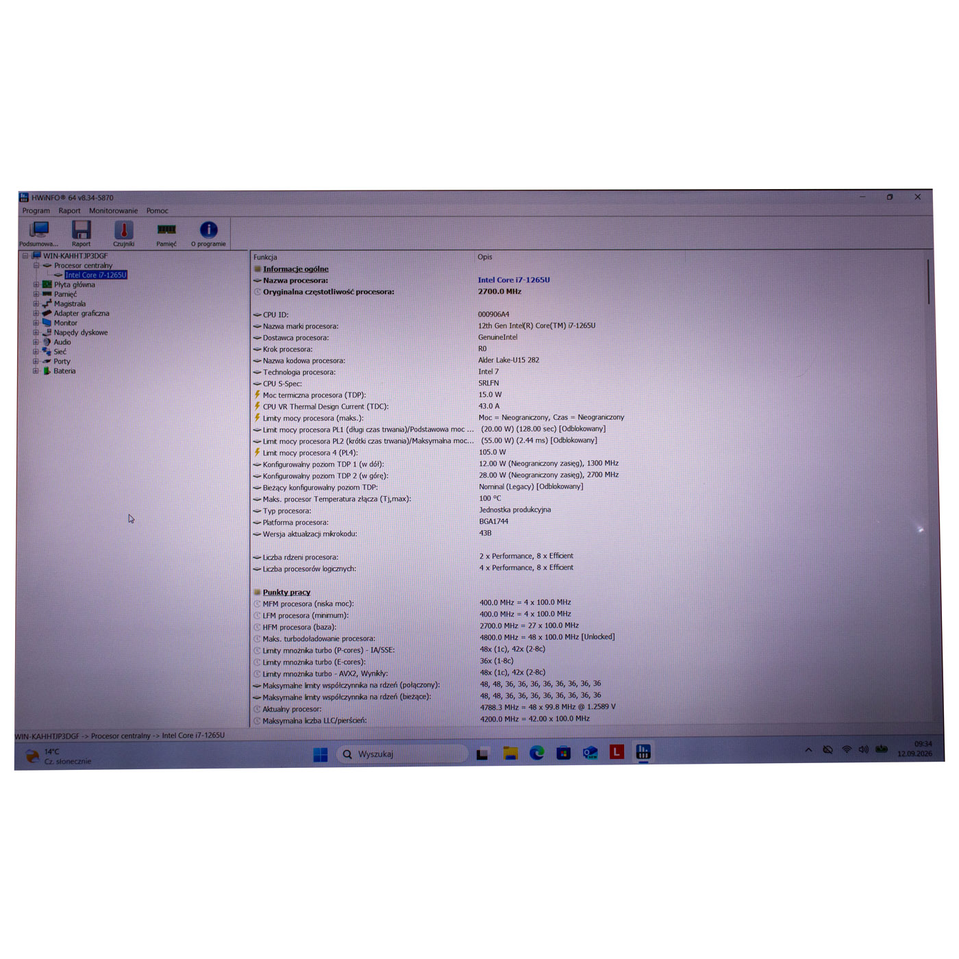 Lenovo T14s 3rd gen i7 1265U processor motherboard 32 GB