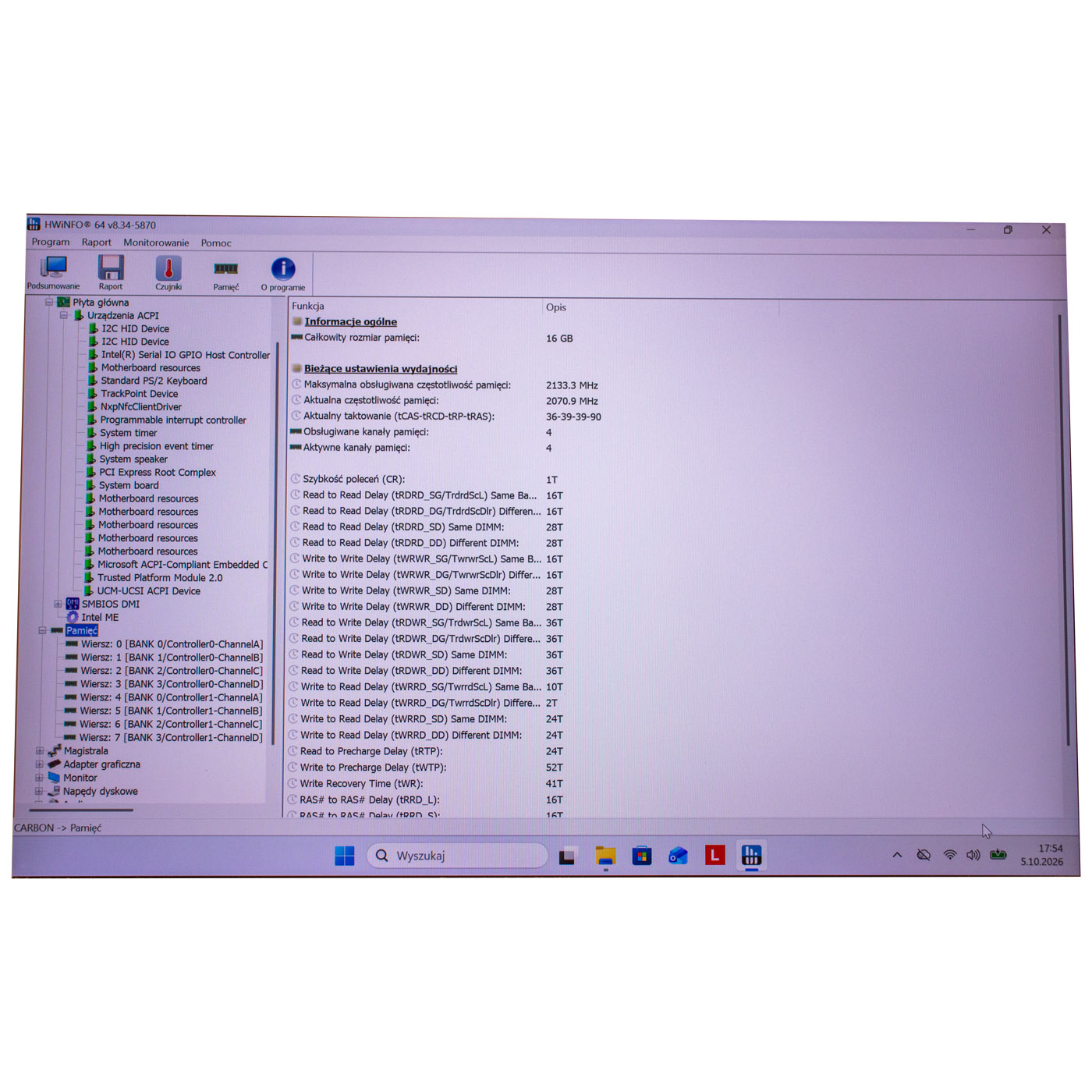 System Board Intel i7-1185G7 16GB Lenovo ThinkPad X1 Carbon Gen 9