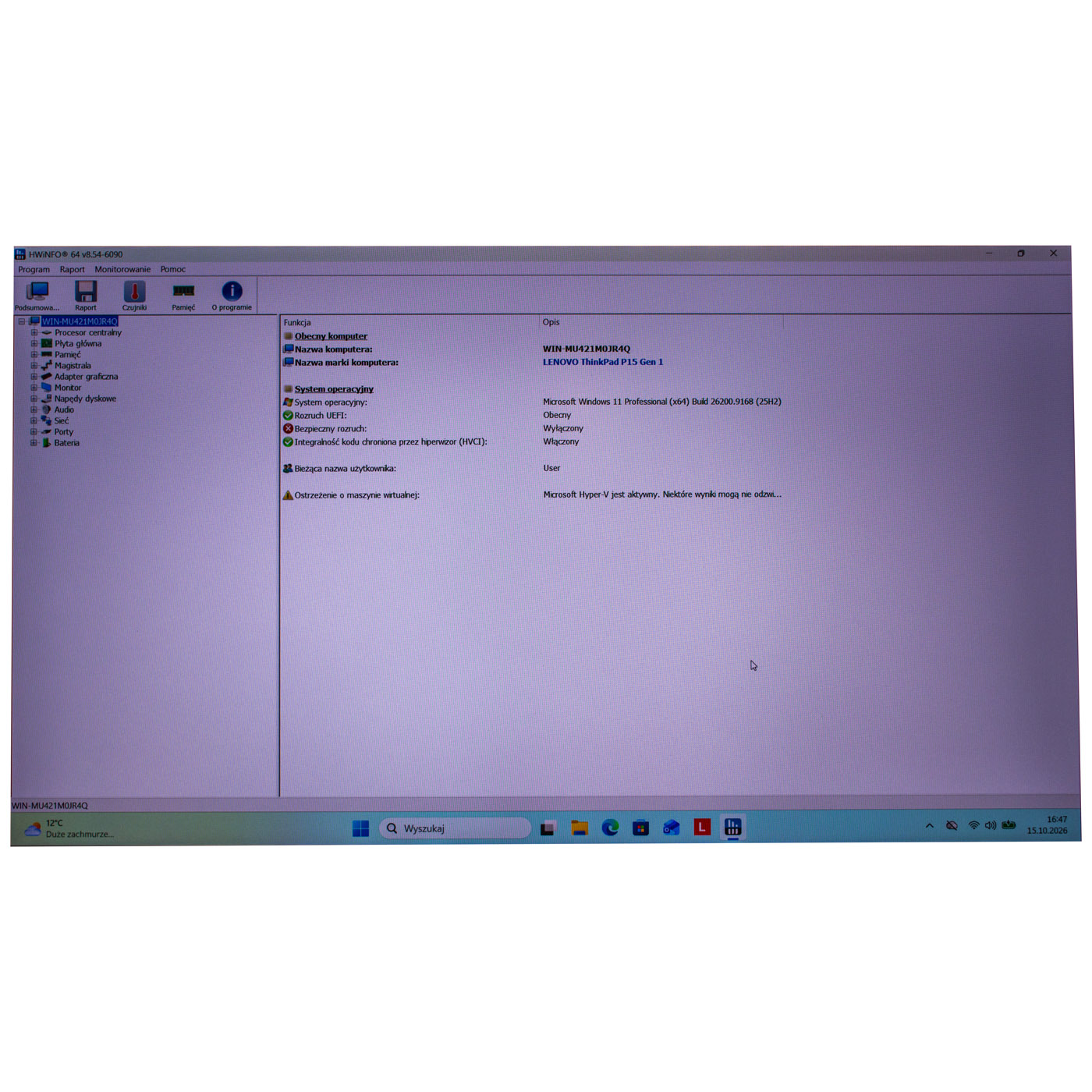 Motherboard intel processor Lenovo ThinkPad P15 i7 10850H