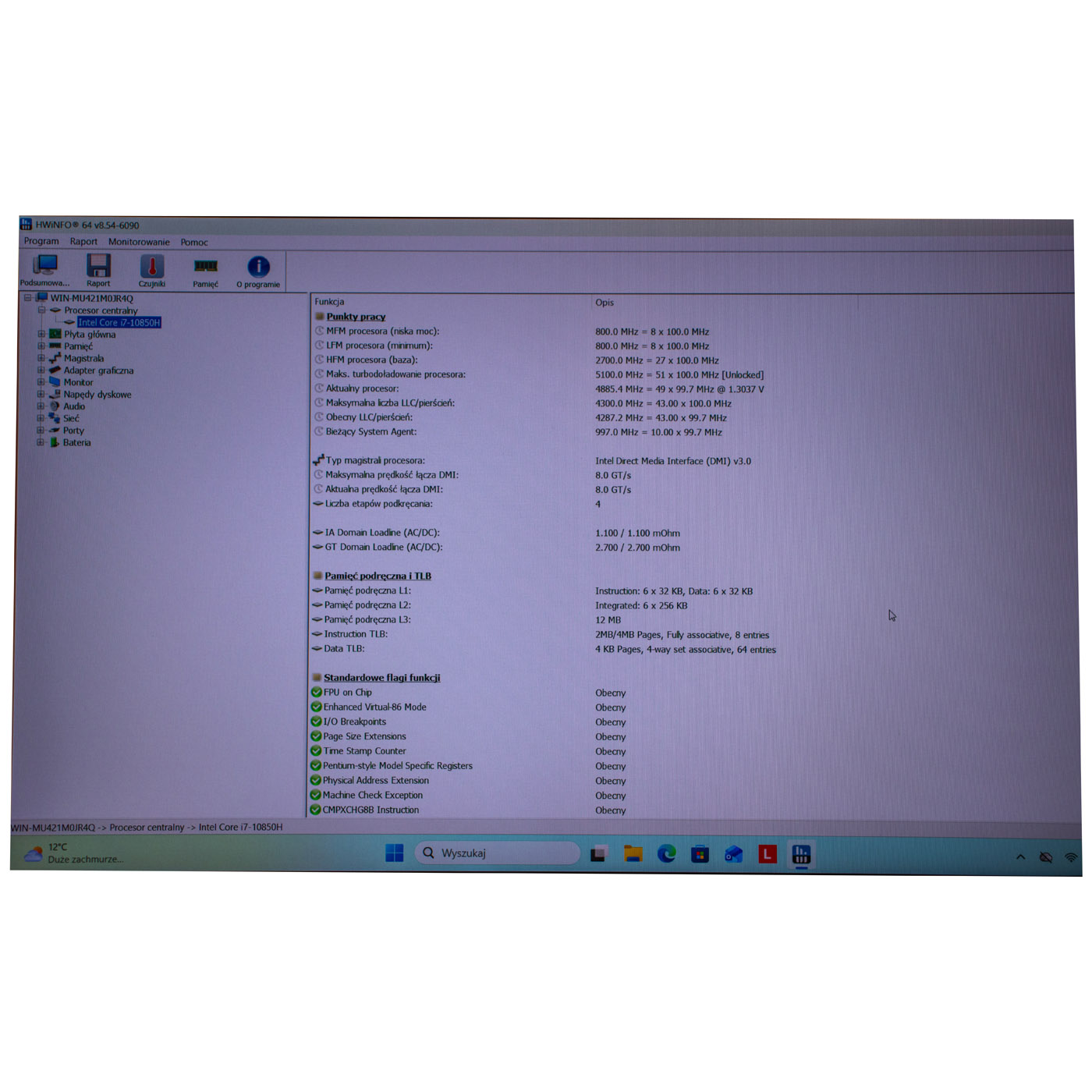 Motherboard intel processor Lenovo ThinkPad P15 i7 10850H
